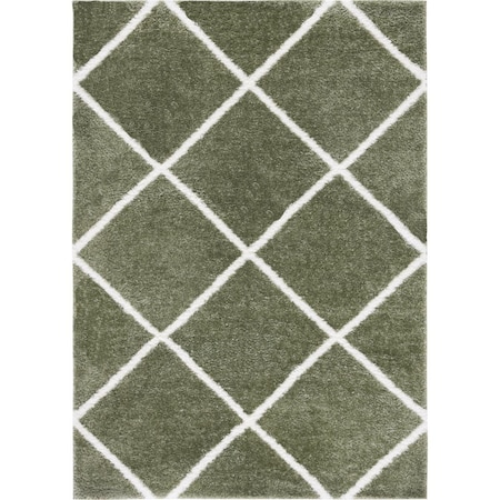 Safavieh 9 x 12 ft. Tahoe Shag Contemporary Rectangle Area Rug; Sage & White THO676W-9